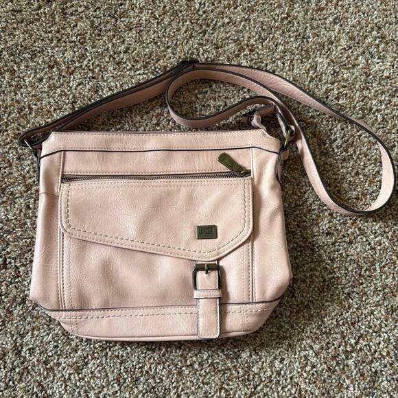 B O C Born Concepts Handbags - Born Concept Pink Crossbody Bag Faux Leather B.O.C.
